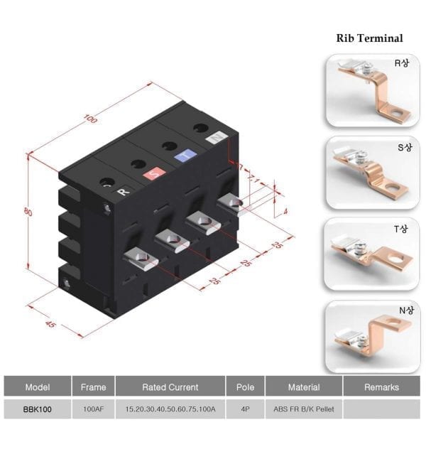 Smart busbar BBK100 4P