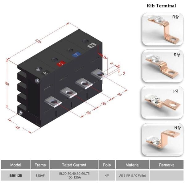 Smart busbar BBK125 4P