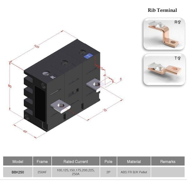 Smart busbar BBK250 2P