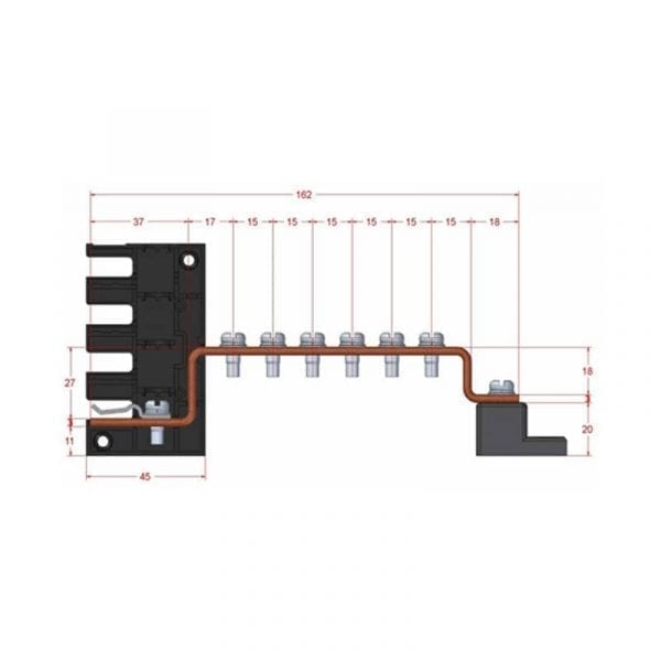 Earth busbar 125AF