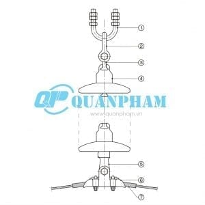 Chuỗi đỡ đơn cho dây ACSR AAC 120KN