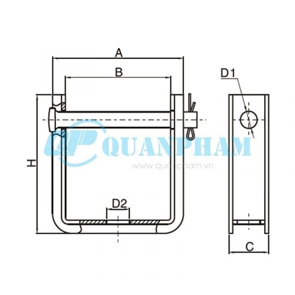 Insulated U - Clevis