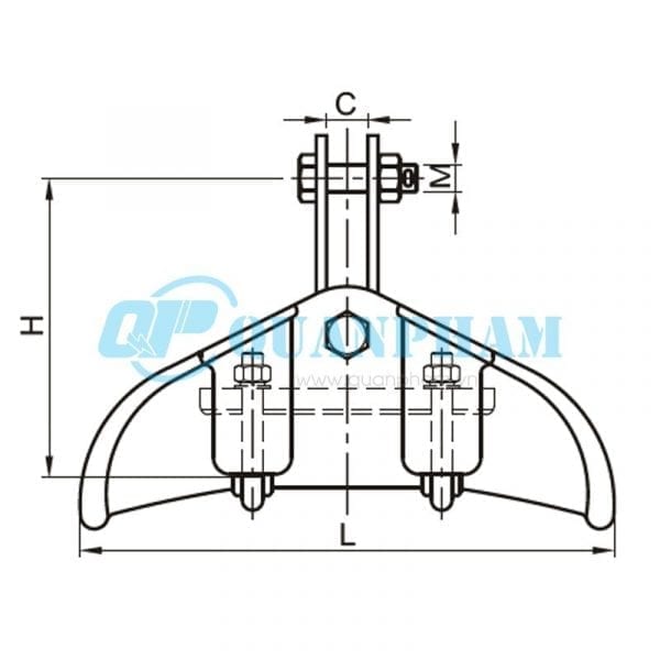 Khóa đỡ dây Suspension Clamps (type CF) 2