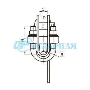 Khóa đỡ dây chống sét Suspension Clamps for Ground Wire (type DS - 7) 1