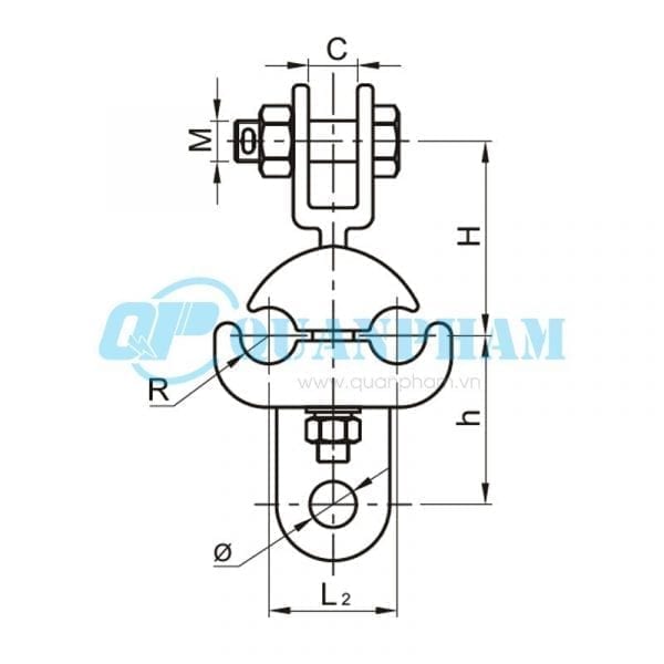 Khóa đỡ dây nhảy (XTS) Khóa đỡ dây nhảy Suspension Clamps (type XTS - twin jumper conductors) 2
