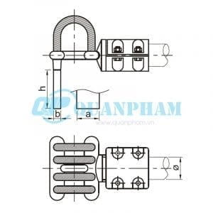 Nối thanh cái Flexible Clamps for Tubular Bus-bar (type MGS - 90°) 1