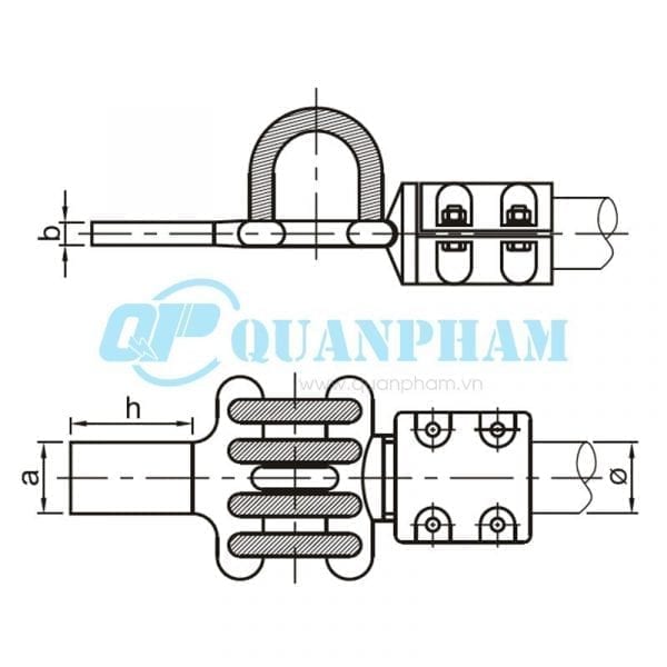 Nối thanh cái (MGS - 0°) Bản vẽ kỹ thuật nối thanh cái (MGS - 0°) (Ảnh: quanpham)