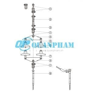 Chuỗi néo đôi cho dây ACSR AAC 120KN