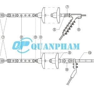 Chuỗi néo đơn cho dây ACSR AAC 120KN