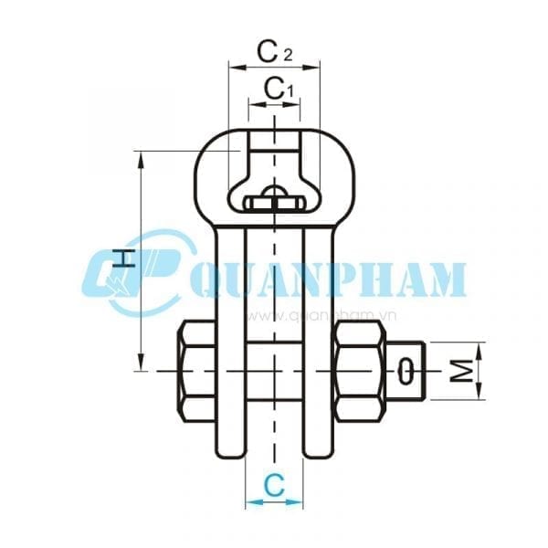 Mắc nối kép (WS) mắc nối kép Socket Clevises (type WS) 1