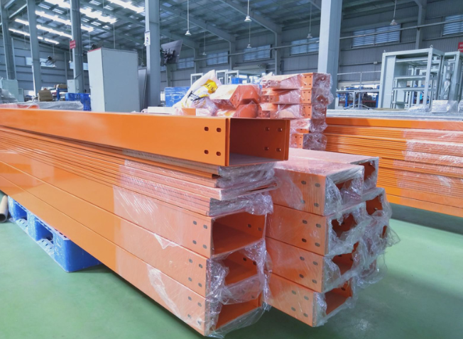 Illustration: Orange cable tray commonly used for control cables