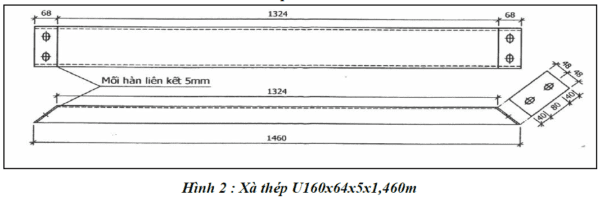 Bộ đà thép đỡ máy biến thế U100