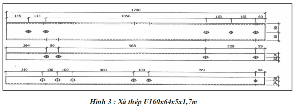 Bộ đà thép đỡ máy biến thế U100