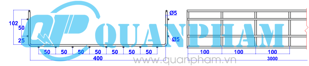 Wire mesh cable tray 100x400x5mm